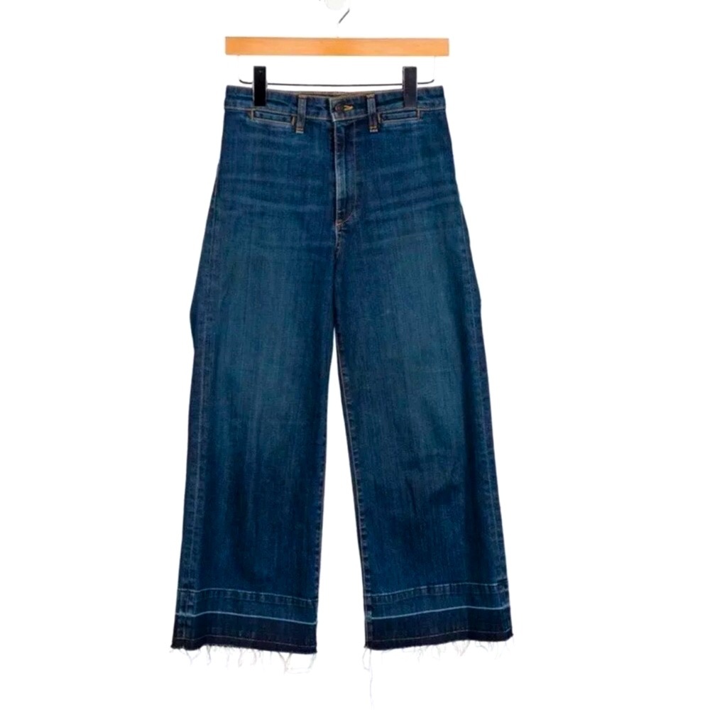**FINAL!**❤️ $280 Veronica Beard Sailor Cropped Wide Leg Jeans Blue - Sz 25/XS